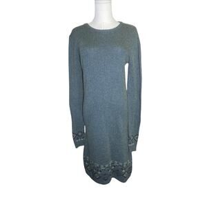 Sherpa Adventure Gear Bharati Eco Sweater Dress Alpaca Merino Wool Size S Green